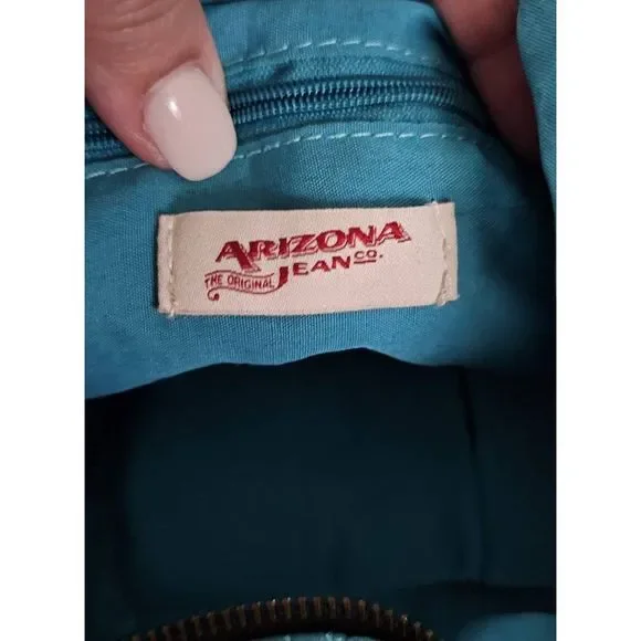 Arizona Jeans faux leather x-body turquoise blue - Picture 4 of 4